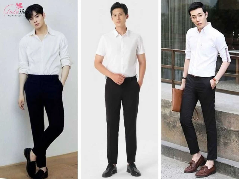 Áo sơ mi với quần tây là lựa chọn kinh điển cho các buổi lễ