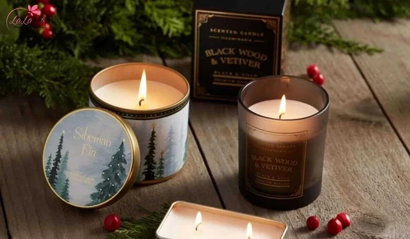 Bạn có thể mua nến thơm lớn hoặc set tealight với nhiều mùi hương và kiểu dáng