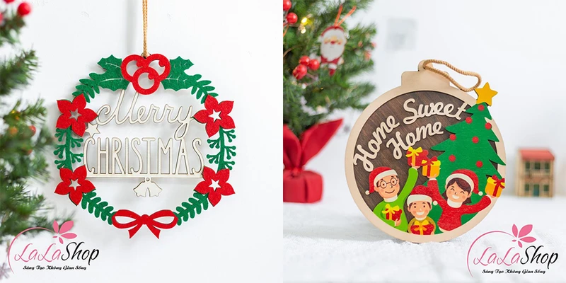 Bảng treo merry Christmas không thể thiếu khi trang trí cổng noel