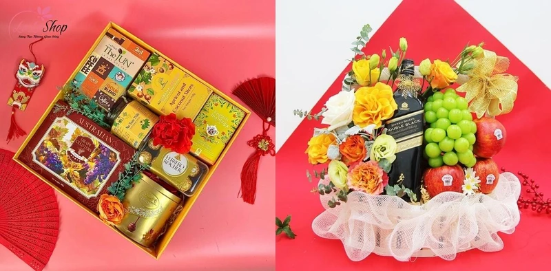 Bánh kẹo, trái cây thường được dùng để mời khách vào dịp Tết