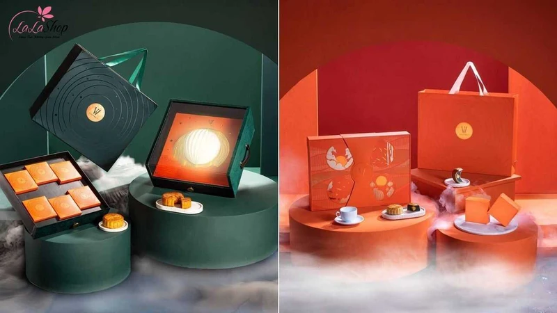 Bánh trung thu có nhiều mẫu mã sang trọng thích hợp để làm quà tặng đối tác