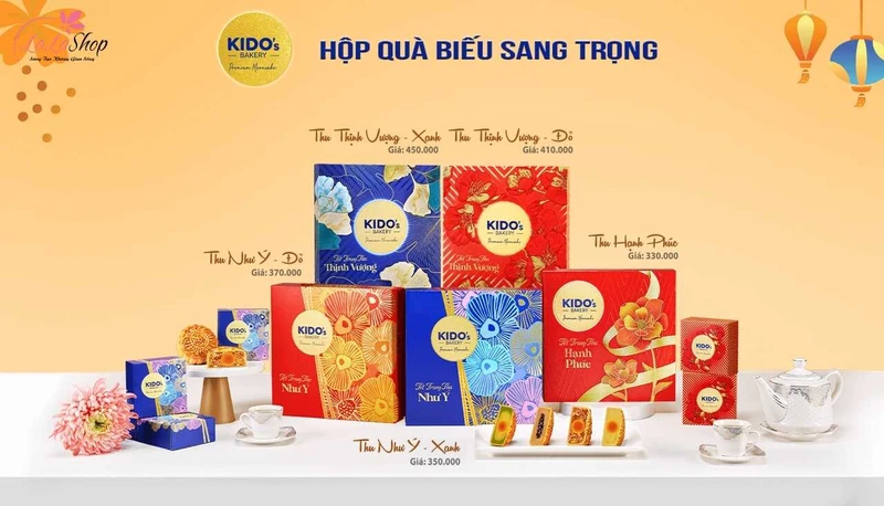 Bánh Trung thu Kido được sản xuất với nguồn nguyên liệu cao cấp, chất lượng