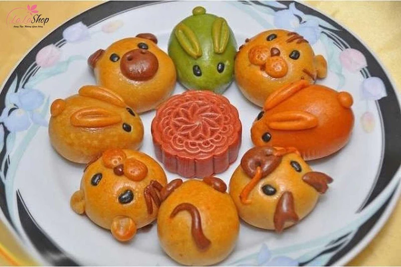 Bánh trung thu tạo hình đáng yêu tặng trẻ