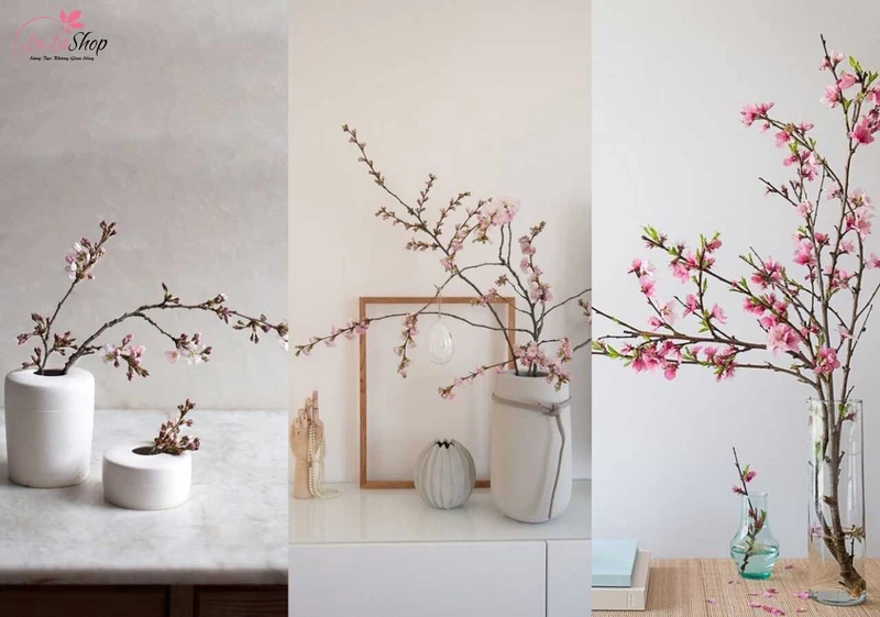 Bình hoa tươi, hoa khô hay hoa giả đều mang đến không gian phòng khách vẻ đẹp tinh tế