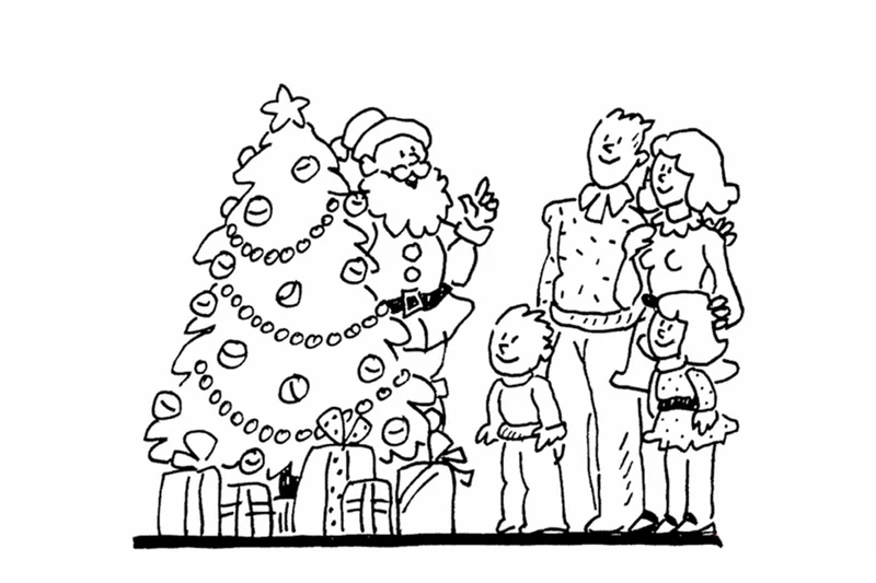 Ý tưởng tuyệt vời trang trí cho mùa Noel đó là tô màu ông già Noel bằng bút sáp