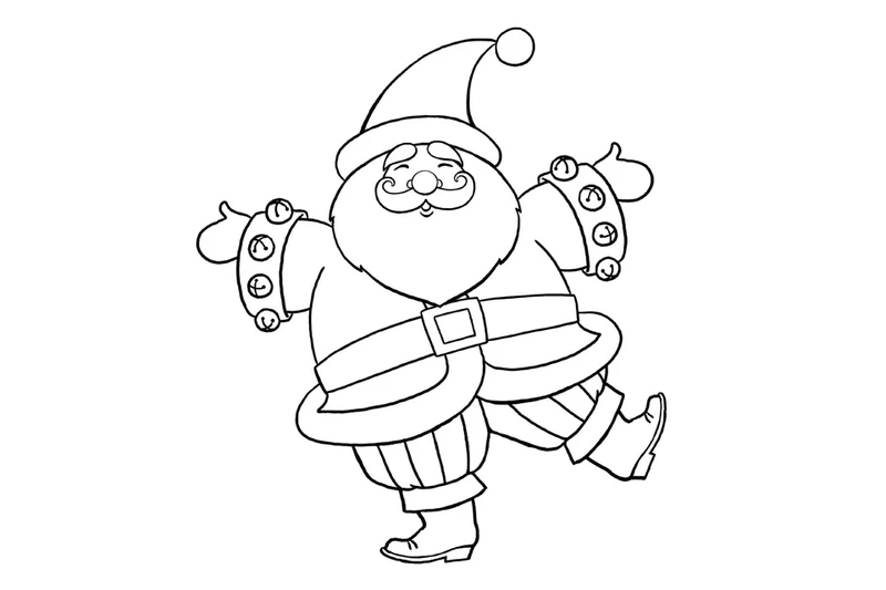 Ý tưởng tuyệt vời trang trí cho mùa Noel đó là tô màu ông già Noel bằng bút sáp