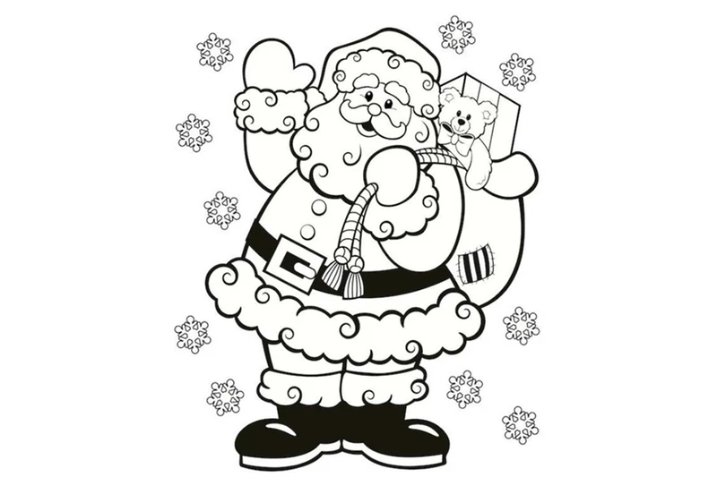 Ý tưởng tuyệt vời trang trí cho mùa Noel đó là tô màu ông già Noel bằng bút sáp