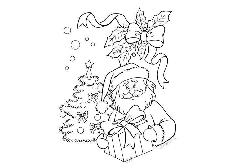 Ý tưởng tuyệt vời trang trí cho mùa Noel đó là tô màu ông già Noel bằng bút sáp