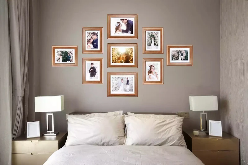 Bộ khung ảnh treo tường giúp phòng ngủ của bạn trở nên nổi bật, tinh tế hơn