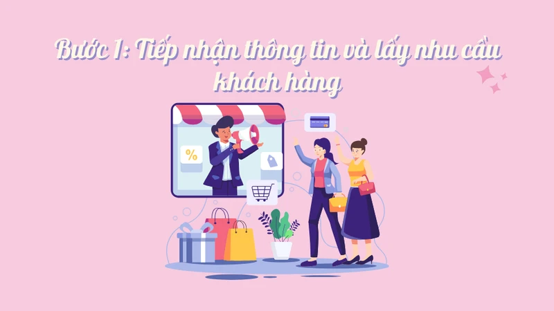 Bước 1: Tiếp nhận thông tin và lấy nhu cầu khách hàng
