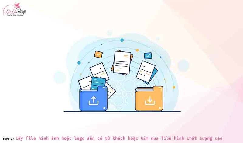 Bước 2: Lấy file hình ảnh hoặc logo sẵn có từ khách hoặc tìm mua file hình chất lượng cao