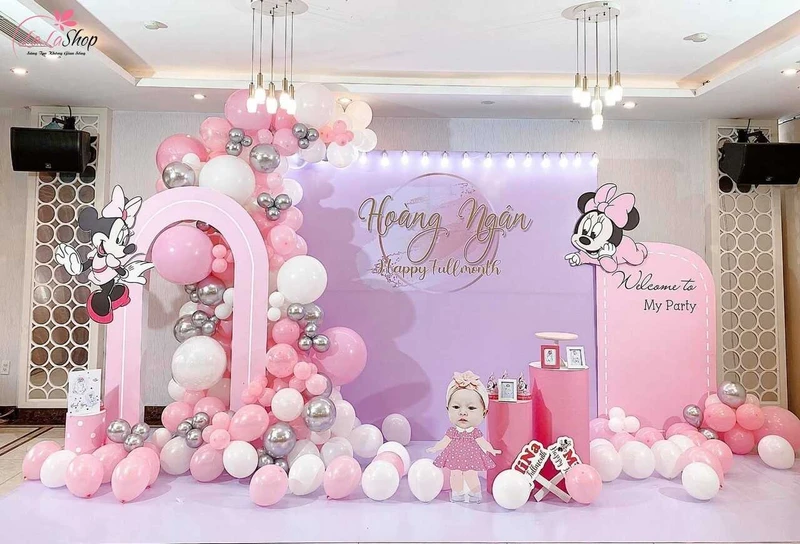 Gợi ý kiểu phông nền đáng yêu cho sinh nhật bé