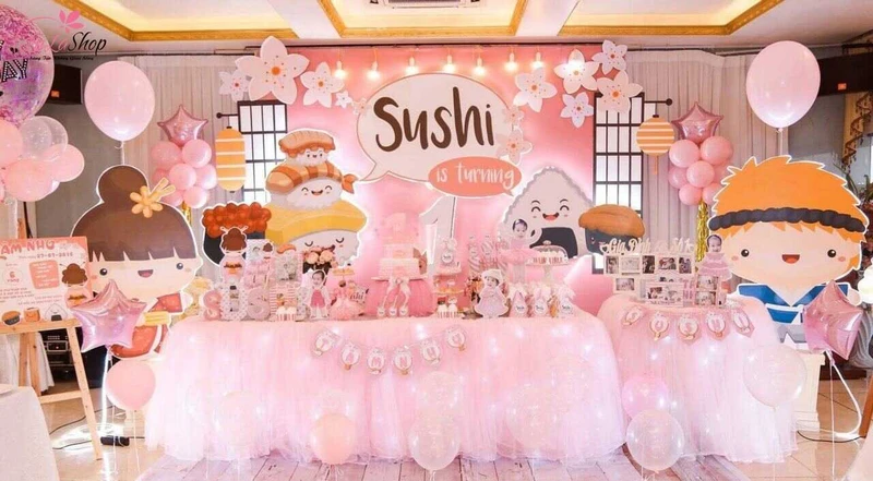 Phông nền xinh xắn với nhiều nhân vật dễ thương