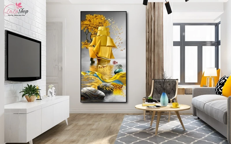Các loại tranh canvas treo tường đẹp thuận buồm xuôi gió cũng mang nhiều ý nghĩa phong thủy