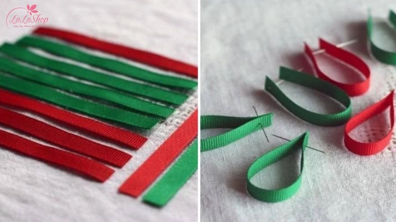 Cắt và cố định dây ruy băng