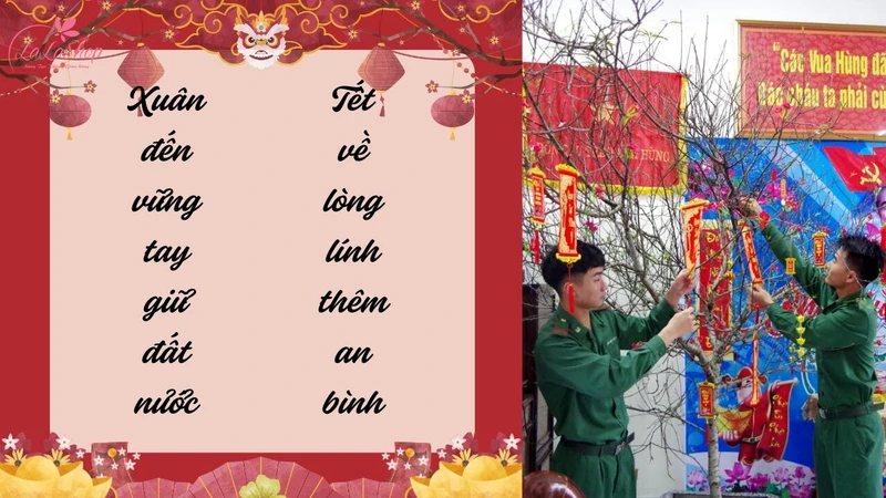 Câu đối ngày Tết trong quân đội
