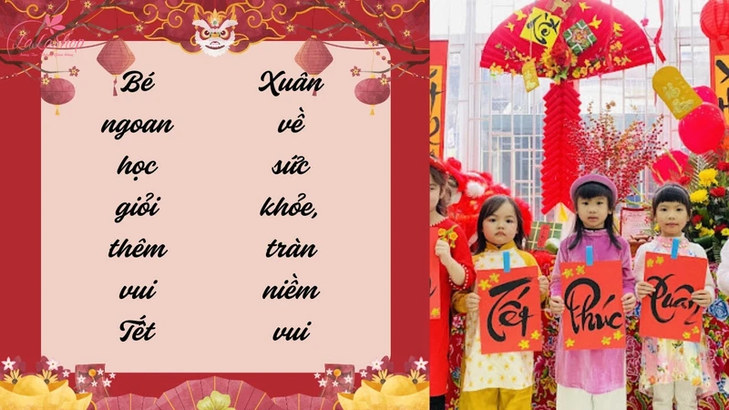 Câu đối ngày Tết cho trẻ mầm non