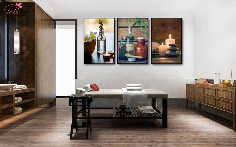 Các loại tranh canvas treo tường đẹp - Chủ đề và màu sắc tranh canvas nên hài hòa với căn phòng