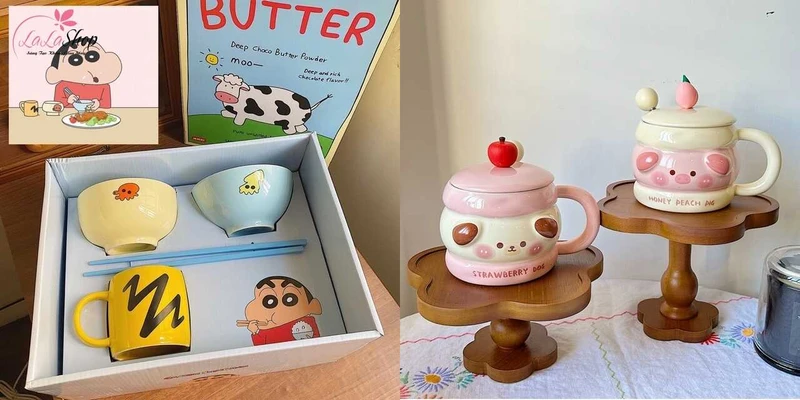 Cốc sứ có nhiều kiểu dáng và họa tiết giúp bạn dễ dàng chọn theo sở thích của bạn thân