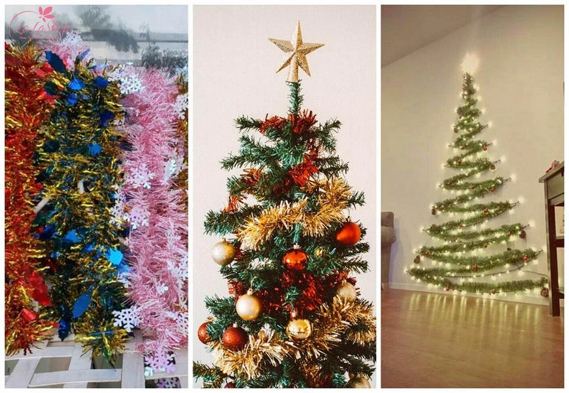 Dây thông là phụ kiện linh hoạt, phù hợp để trang trí nhiều khu vực trong cửa hàng