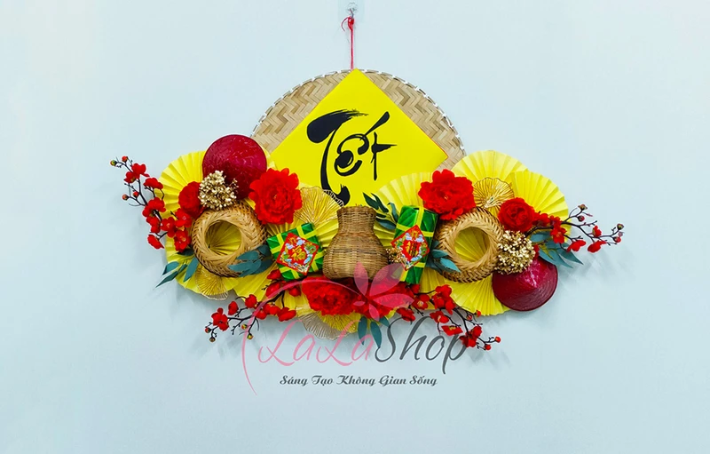 Đừng bỏ qua mẹt Tết nếu bạn muốn trang trí sân vườn đậm chất xuân