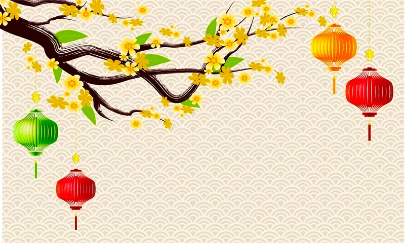 Hình ảnh Background Tết Nguyên Đán đẹp
