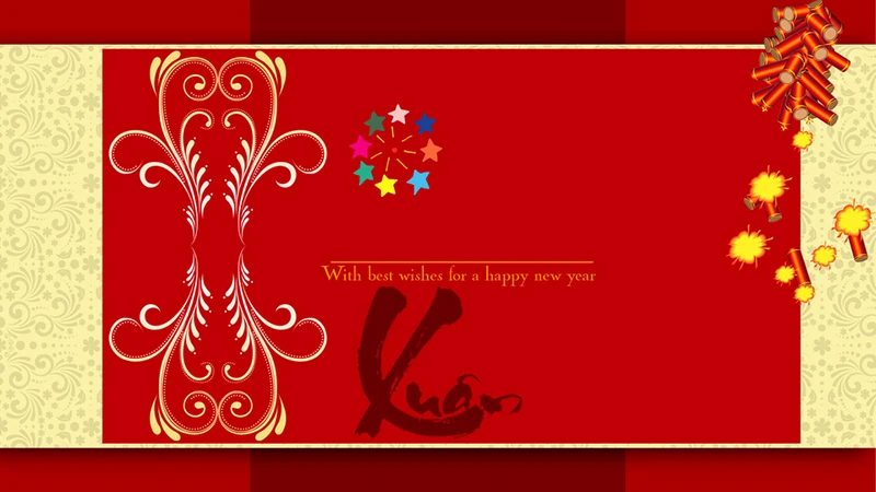 Hình ảnh Background Tết Nguyên Đán PSD đẹp