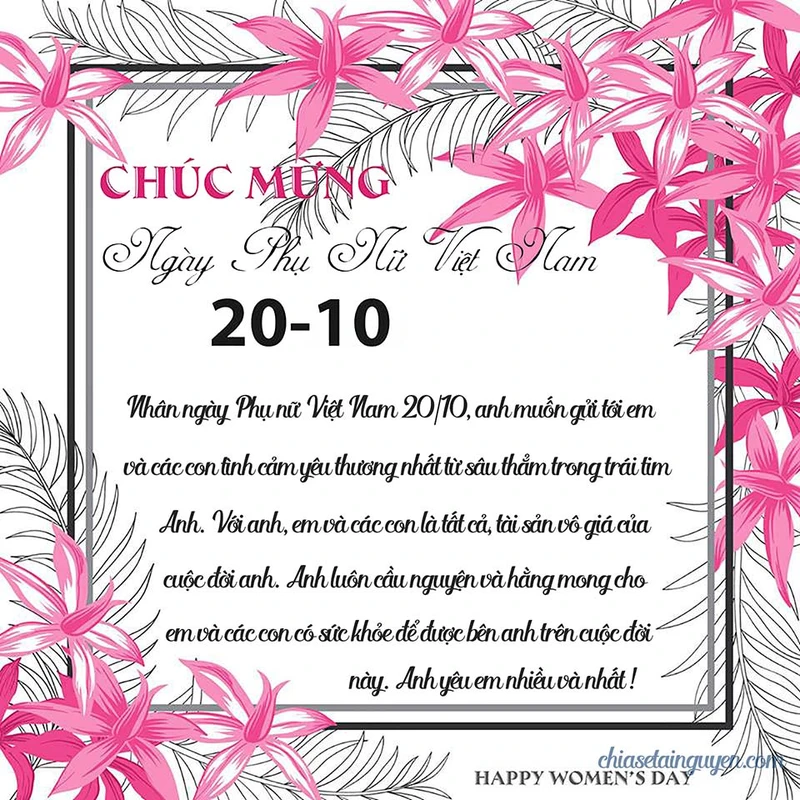 Bộ hình ảnh chúc mừng ngày 20/10 đẹp, độc đáo và ý nghĩa nhất 2025