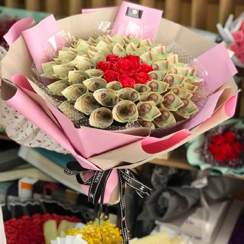 Ảnh hoa tặng chúc mừng ngày 20/10 bằng tiền