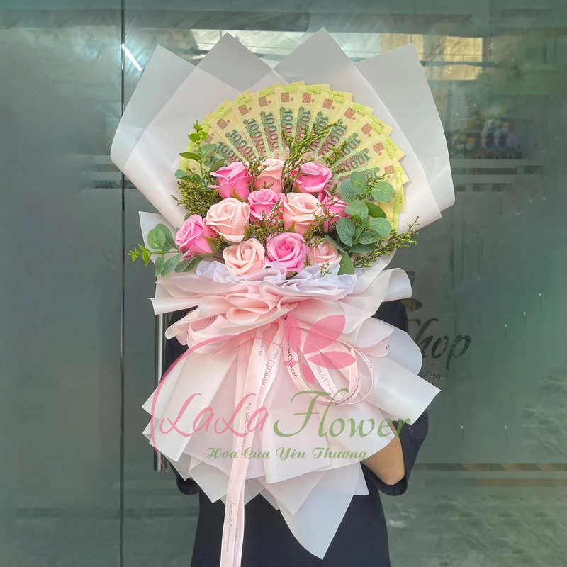 Ảnh hoa tặng chúc mừng ngày 20/10 bằng tiền