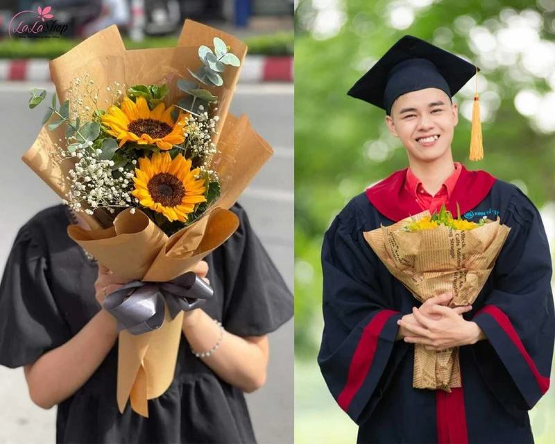 Hoa cũng có thể được tặng vào ngày tốt nghiệp cho nam