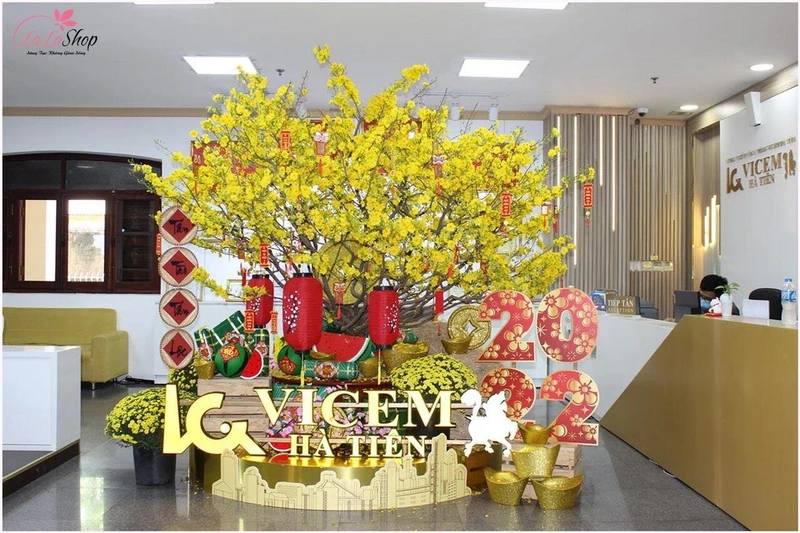 Hoa mai hoặc hoa đào luôn là lựa chọn hàng đầu khi trang trí Tết