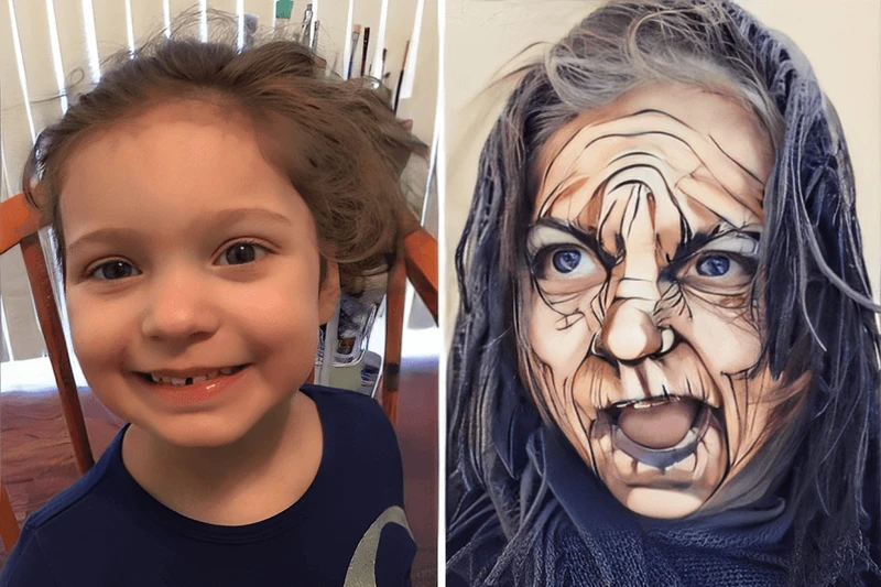 Hóa trang thành phù thủy xấu xí