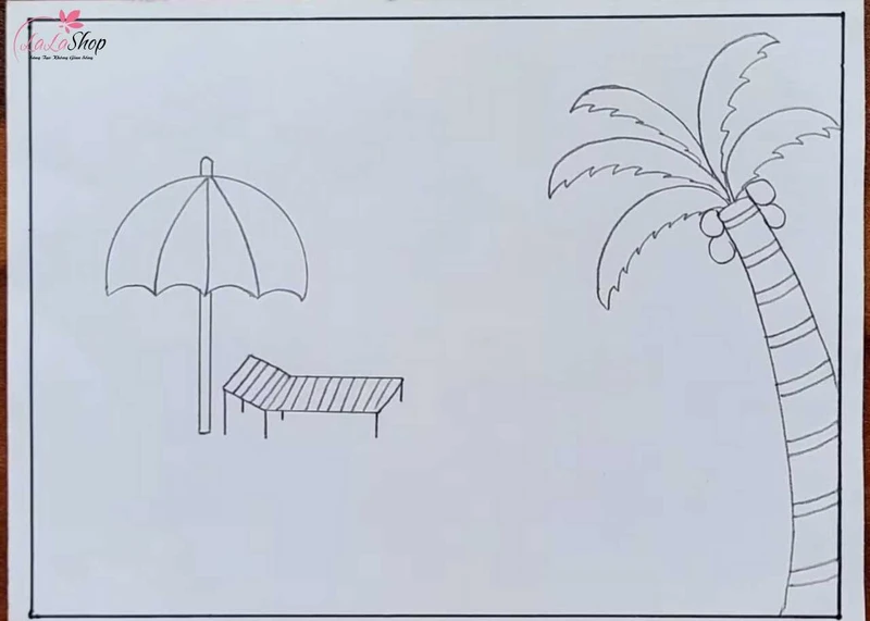 Hướng dẫn vẽ tranh cảnh biển mùa hè cho bé
