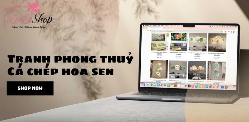 Lala Shop chuyên bán tranh Cá chép hoa sen giá rẻ uy tín ở TP.HCM