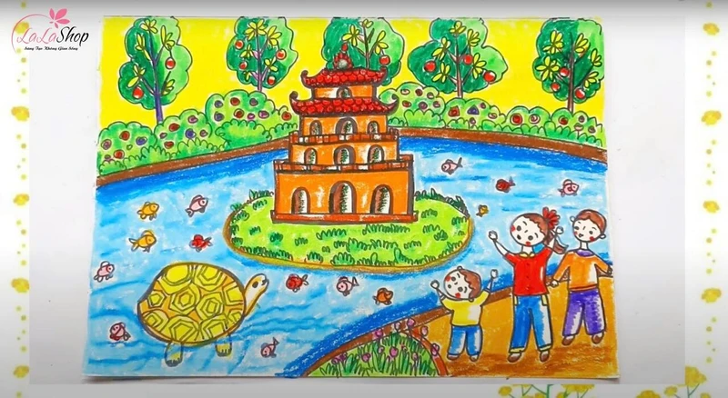 Lên màu cho bức tranh