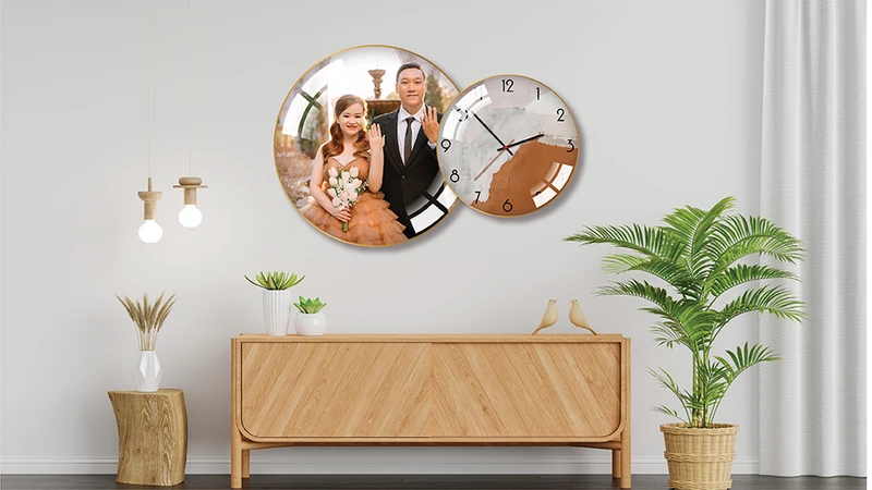 Những mẫu đồng hồ treo tường in theo yêu cầu siêu đẹp tại Lala