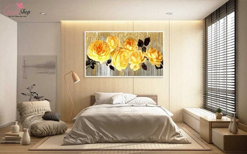 Màu sắc hài hoà làm phòng ngủ thêm bắt mắt hơn và không gây rối mắt