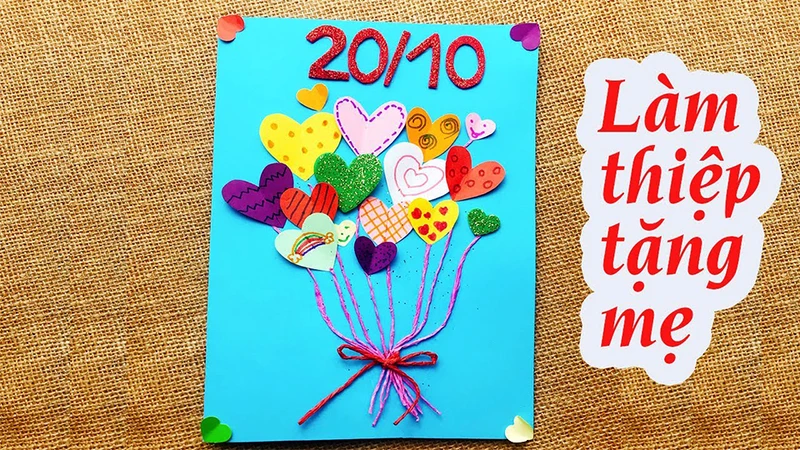 Mẫu thiệp chúc mừng ngày 20/10 cho trẻ mầm non đẹp nhất 2023