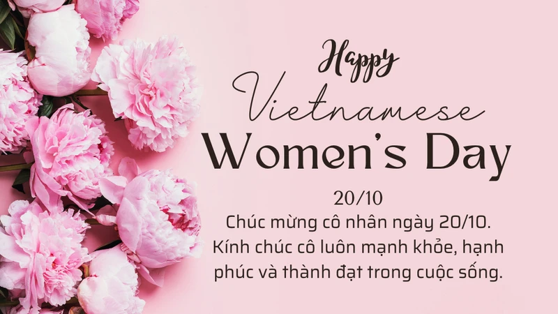 Mẫu thiệp chúc mừng ngày 20/10 tặng cô