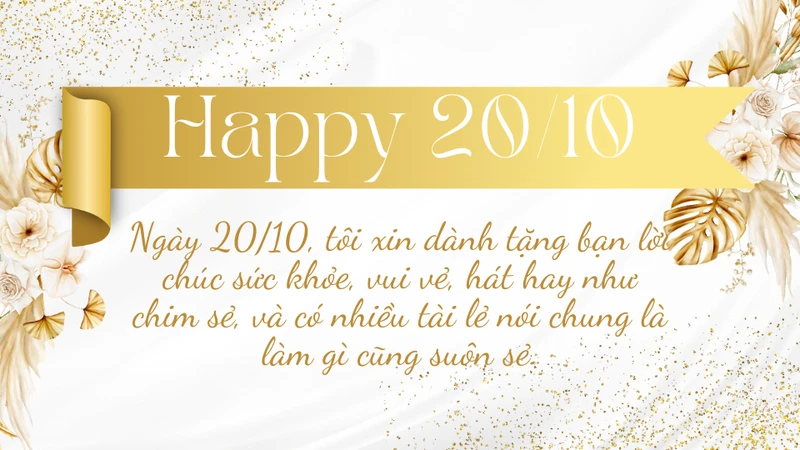 Mẫu thiệp chúc mừng ngày 20/10 tặng đồng nghiệp