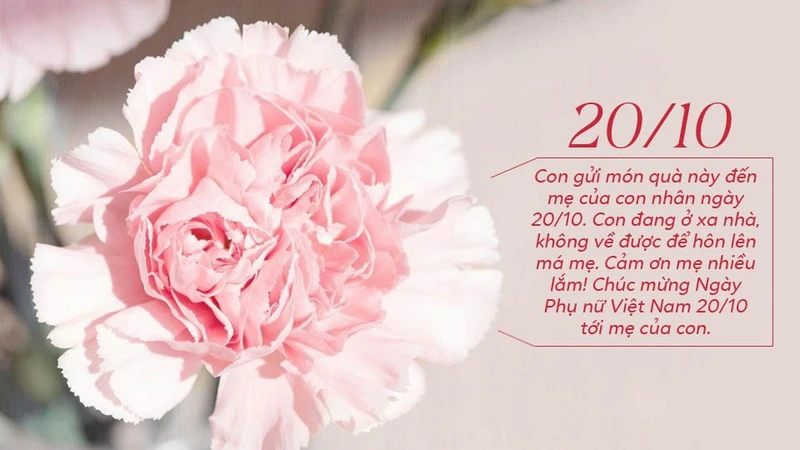 Mẫu thiệp chúc mừng ngày 20/10 tặng mẹ