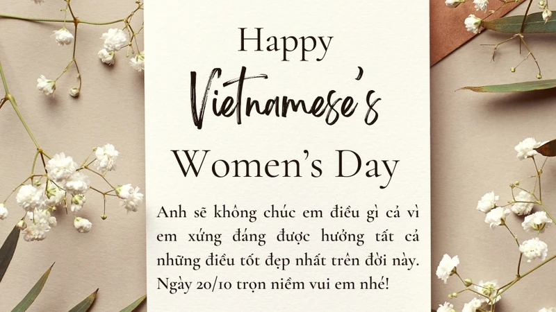 Mẫu thiệp chúc mừng ngày 20/10 tặng người yêu