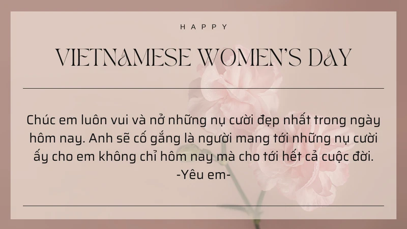 Mẫu thiệp chúc mừng ngày 20/10 tặng người yêu