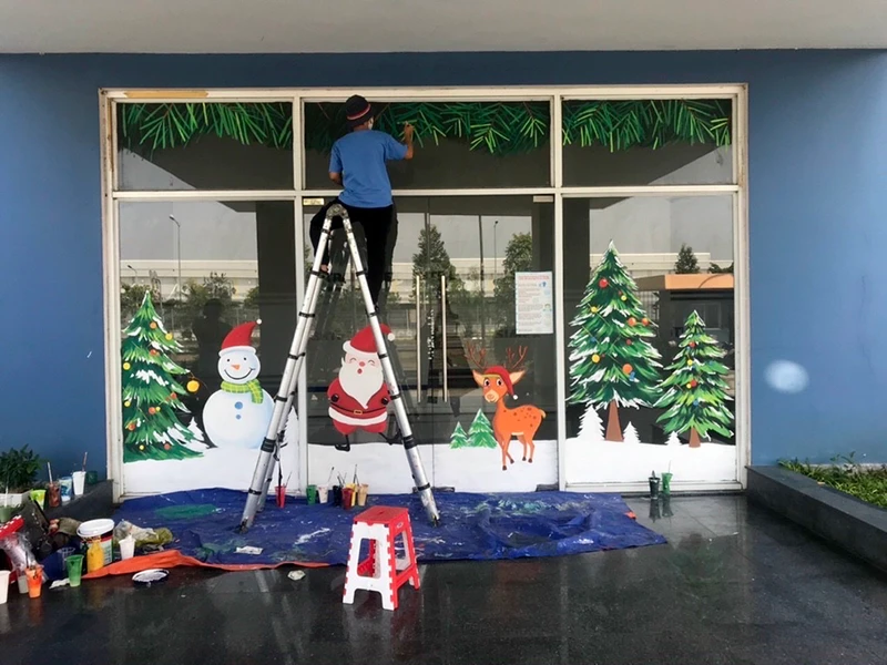 Mẫu tranh trang trí Noel đẹp nhất 2022