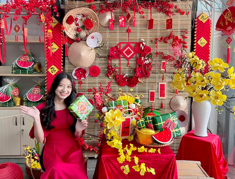 Một trong những background phông nền Tết cho bức ảnh Tết siêu đẹp