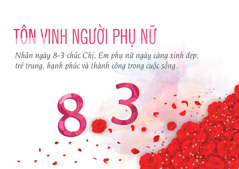 Ngày 8/3 là ngày Quốc Tế Phụ nữ để tôn vinh phái đẹp trên toàn thế giới