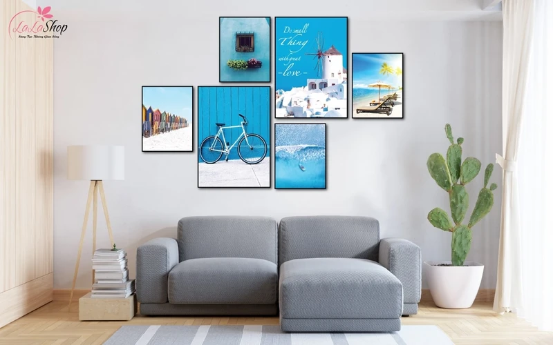 Các chất liệu tranh treo tường - Người ta thường sử dụng set tranh formex nhiều tấm để trang trí