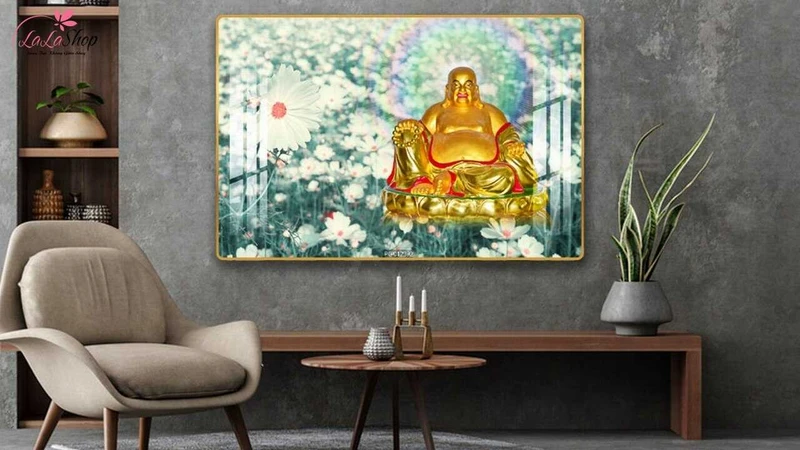Những bức tranh treo tường đức Phật Di Lặc tại Lala có mẫu mã vô cùng đa dạng