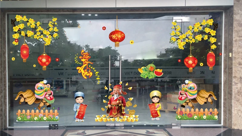 Những hình ảnh xưa được tái hiện chân thực trong dòng sản phẩm decal trang trí Tết của Lala Shop